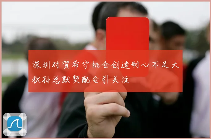 深圳对贺希宁机会创造耐心不足大秋孙总默契配合引关注